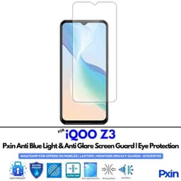 Anti Blue Light and Anti Glare Screen Guard for iQOO Z3 Mobile