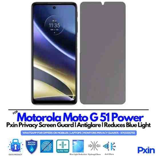 Motorola Moto G51 Power Privacy Screen Guard