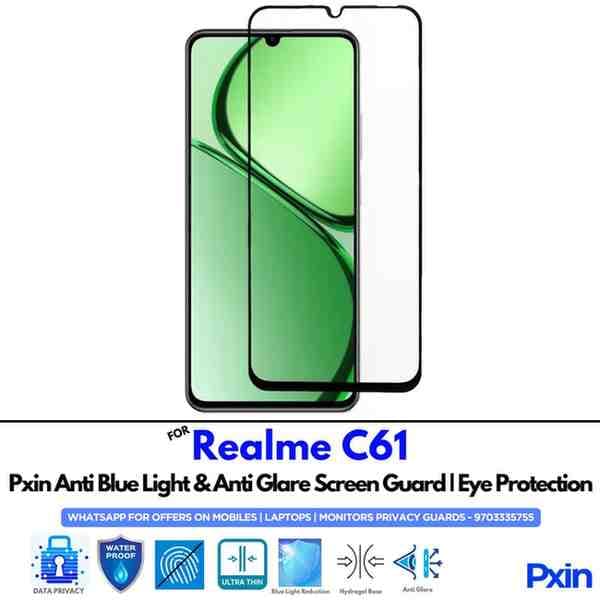 Anti Blue Light and Anti Glare Screen Guard for Realme C61