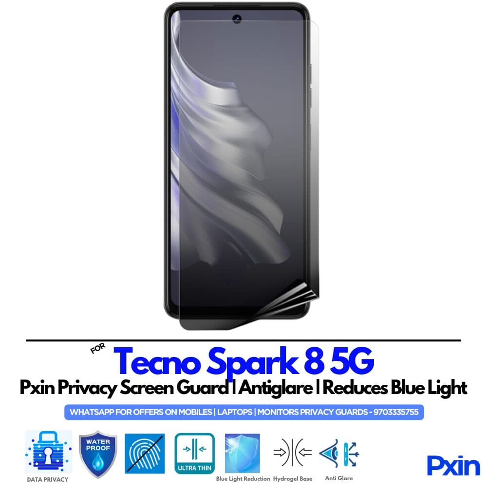 Tecno Spark 8 5G Privacy Screen Guard