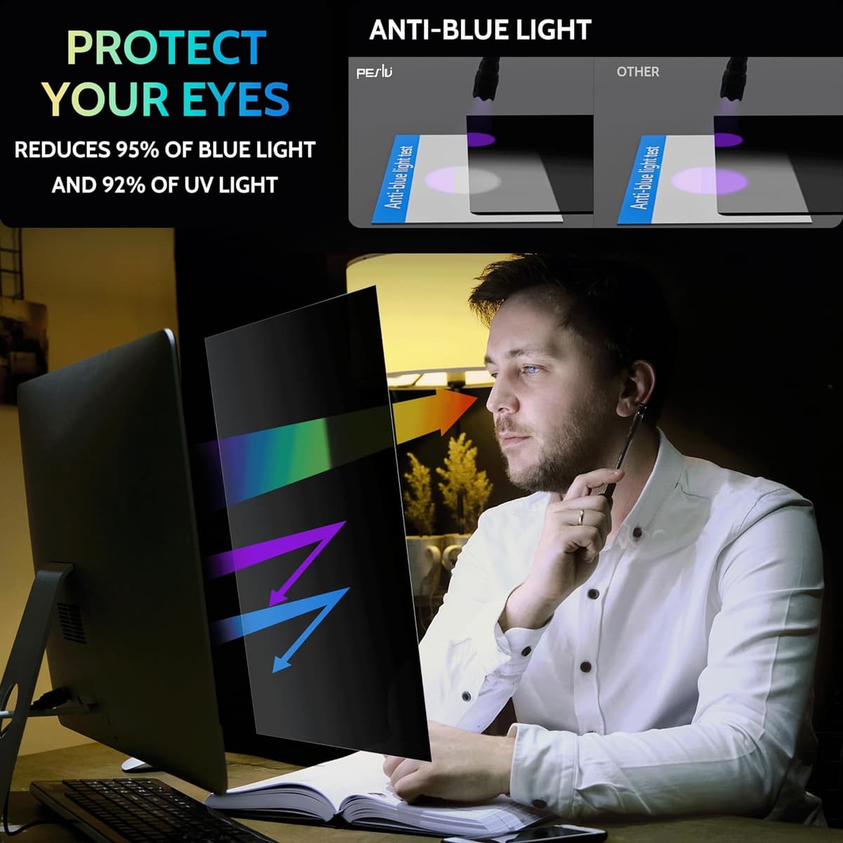 30 inch (16:10) Monitor Pro Privacy (Anti Blue Light & Anti Glare) Screen Guard - Image 2