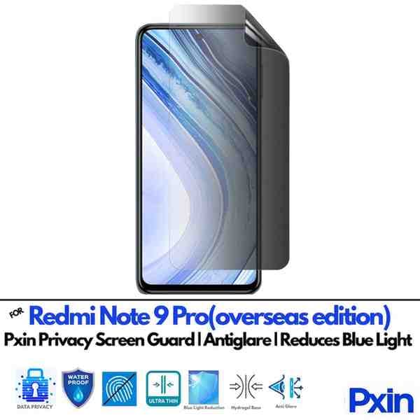 RedmiNote9Prooverseasedition Privacy screen gurad