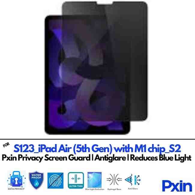 S123_iPadAir5thGenwithM1chip_S2 Privacy screen gurad