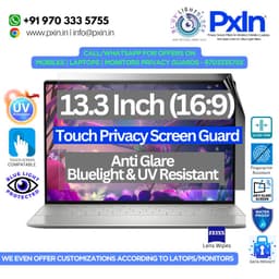 13.3 inch (16:9) Touch Laptop - Pro Privacy Screen Guard | Touch Sensitive | Anti Glare | Anti Blue Light | UV(A/B/C) Block | PXIN - Image 1