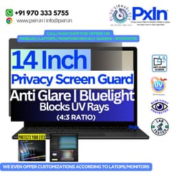 16.1 inch (16:9) Laptop - Pro Privacy Screen Guard | Anti Glare | Anti Blue Light | UV(A/B/C) Block | PXIN - Image 1