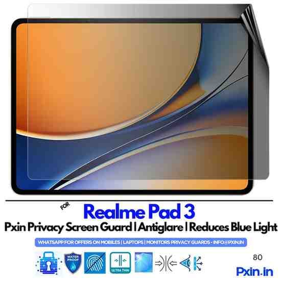 RealmePad-3 Privacy screen guard