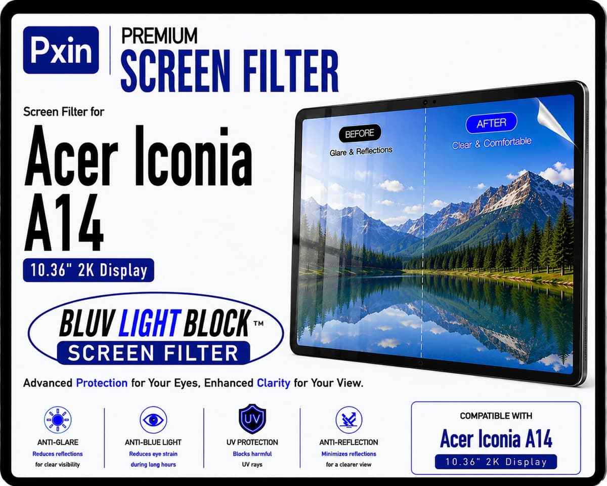 Anti Blue Light & Anti Glare Screen Guard for Acer Iconia A14 - Image 1