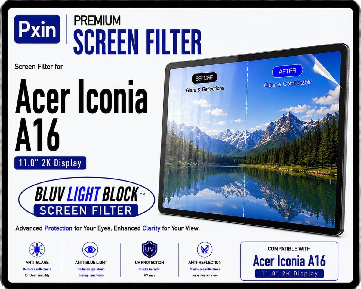 Anti Blue Light & Anti Glare Screen Guard for Acer Iconia A16 - Image 1