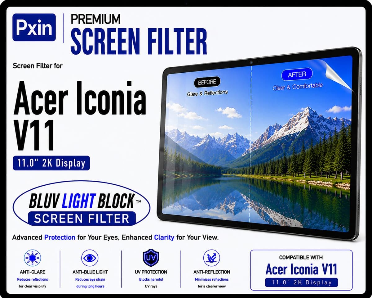 Anti Blue Light & Anti Glare Screen Guard for Acer Iconia V11 - Image 1