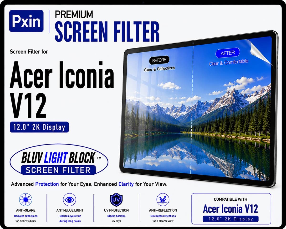 Anti Blue Light & Anti Glare Screen Guard for Acer Iconia V12 - Image 1