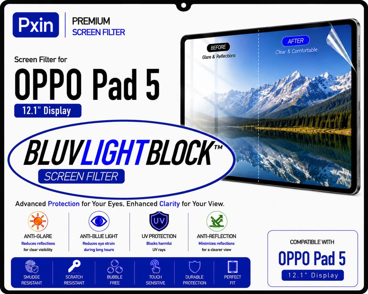 Anti Blue Light & Anti Glare Screen Guard for OPPO Pad 5 - Image 1