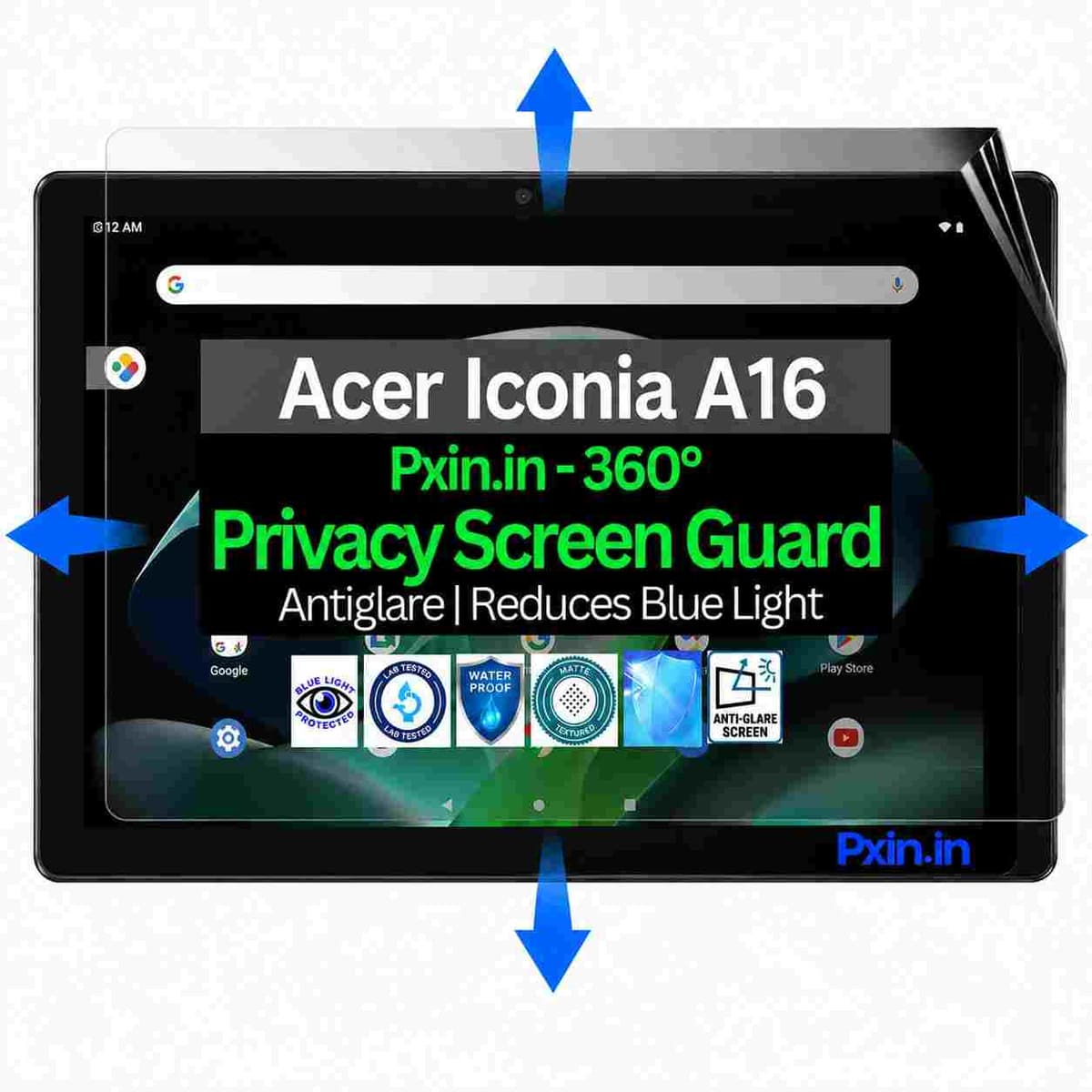 Privacy Screen Guard (Anti-Blue & Anti-Glare) for Acer Iconia A16 - Image 1