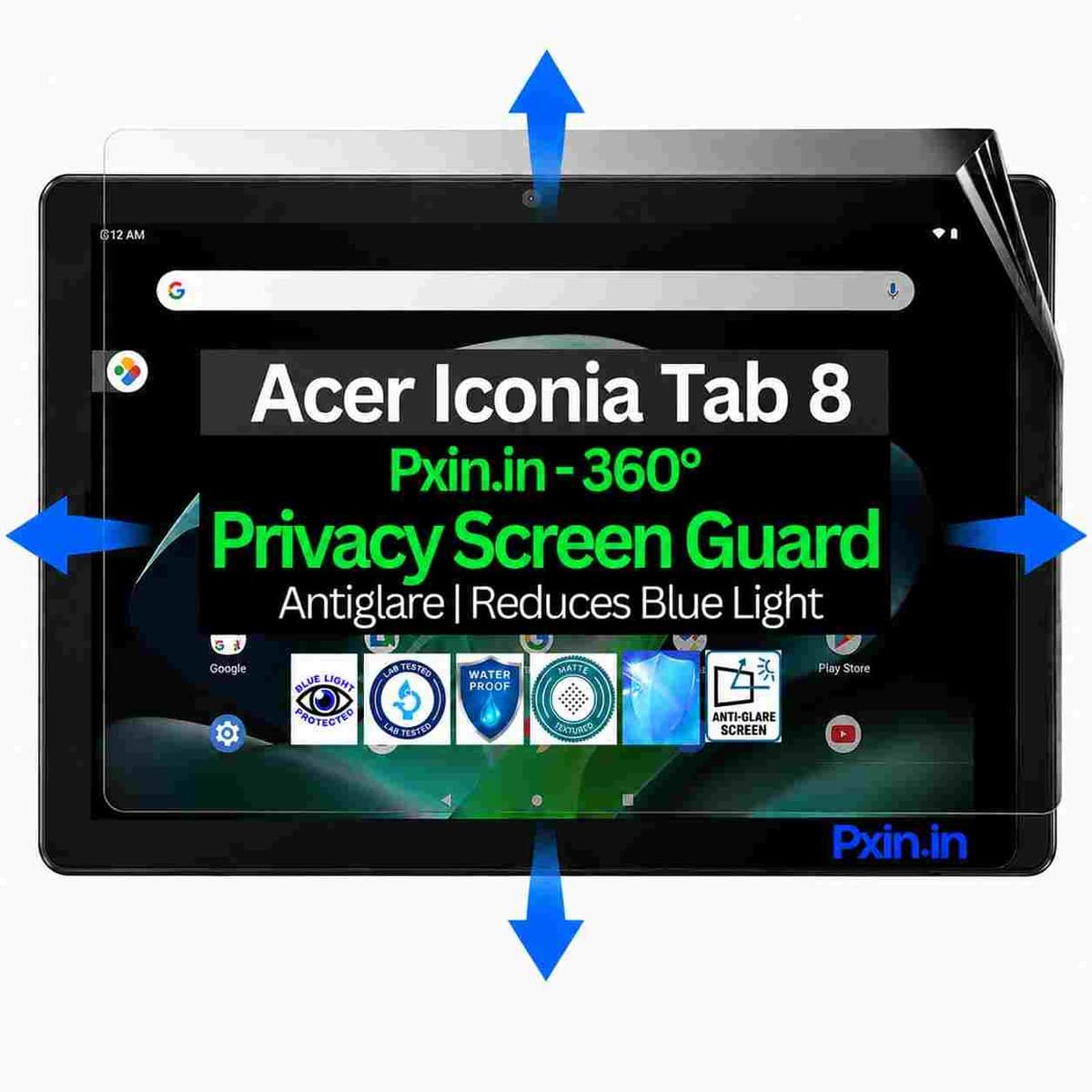 Privacy Screen Guard (Anti-Blue & Anti-Glare) for Acer Iconia Tab 8 - Image 1