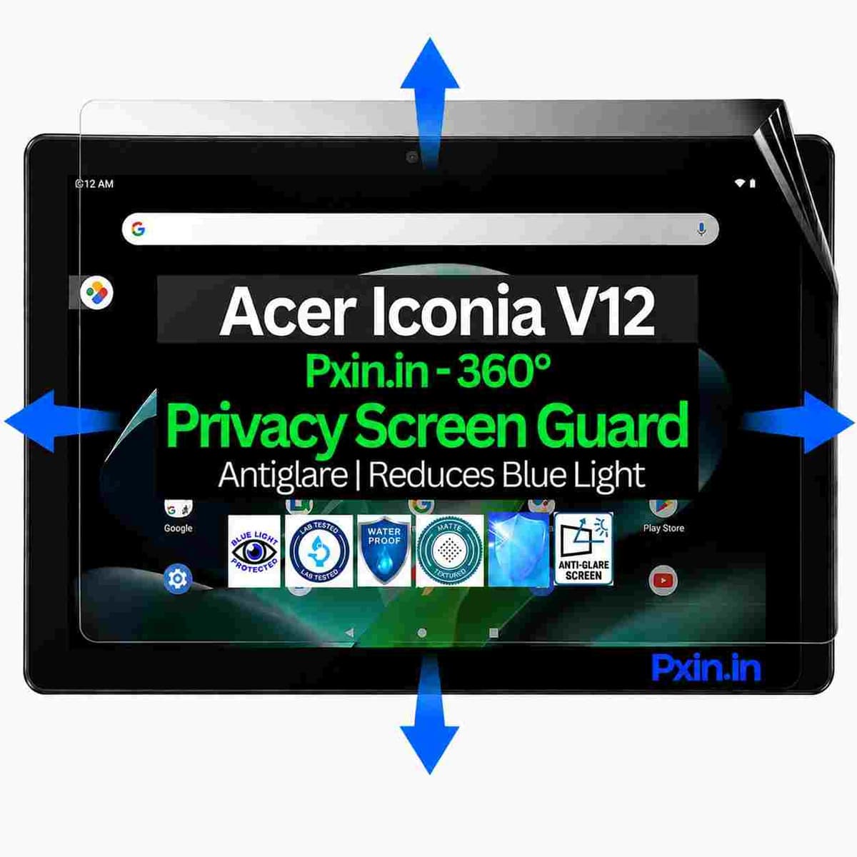 Privacy Screen Guard (Anti-Blue & Anti-Glare) for Acer Iconia V12 - Image 1