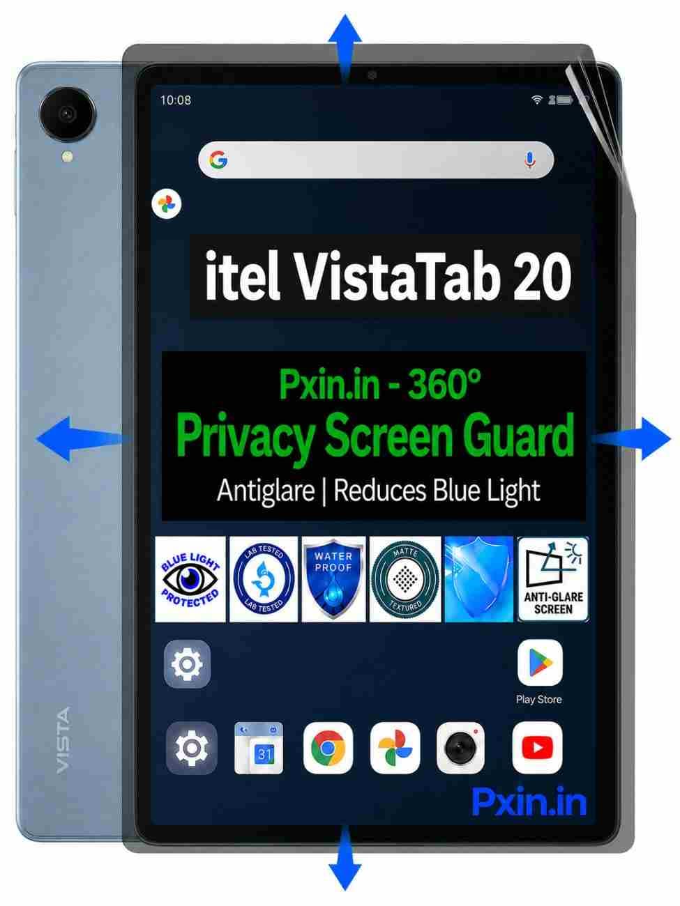 Privacy Screen Guard (Anti-Blue & Anti-Glare) for itel VistaTab 20 - Image 1