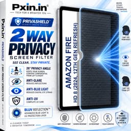 Amazon Fire HD 8 (2024, 12th Gen refresh) 2 Way Tablet Privacy Screen Guard (Anti-Blue & Anti-Glare) - Image 1