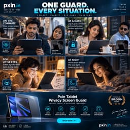 Redmi Pad 3 Pro 5G 2 Way Tablet Privacy Screen Guard (Anti-Blue & Anti-Glare) - Image 3