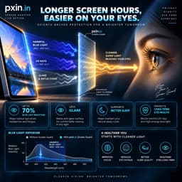 Redmi Pad 3 Pro 5G 2 Way Tablet Privacy Screen Guard (Anti-Blue & Anti-Glare) - Image 5