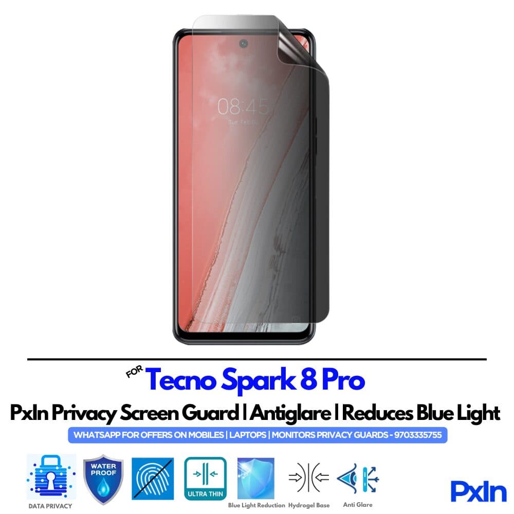 Tecno Spark 8 Pro Privacy Screen Guard