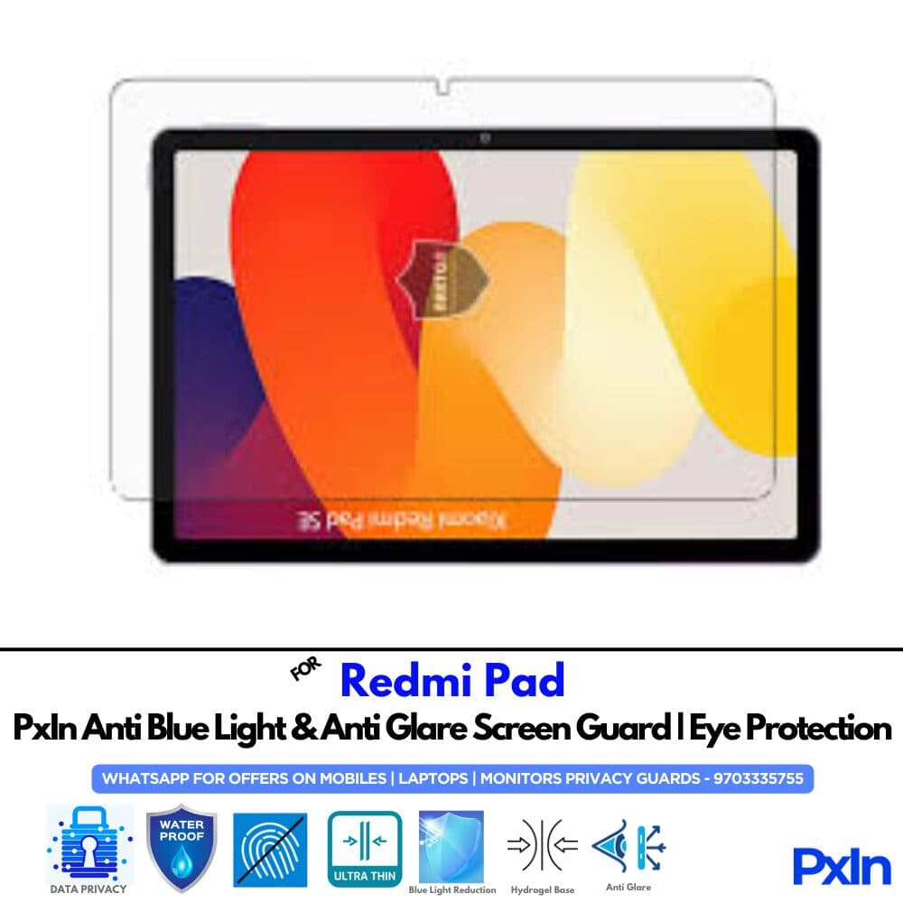 Anti Blue Light & Anti Glare Screen Guard for Redmi Pad - Image 1