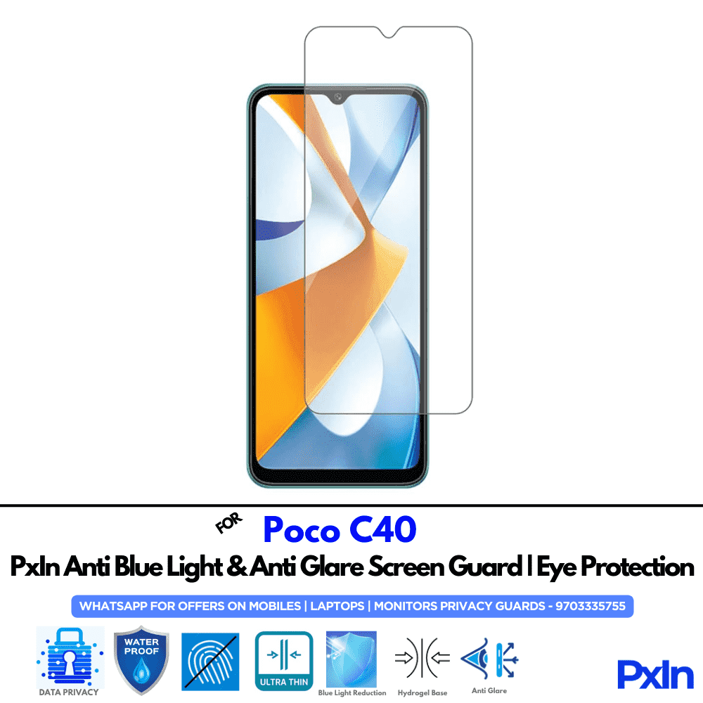 Poco C40 Mobile Anti Bluelight Screen Guard