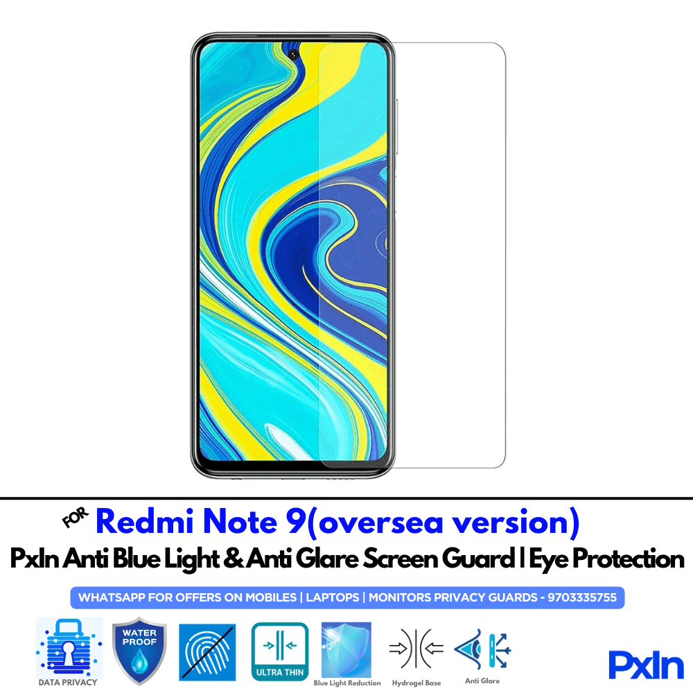 Redmi Note 9(oversea version) Mobile Anti Bluelight Screen Guard