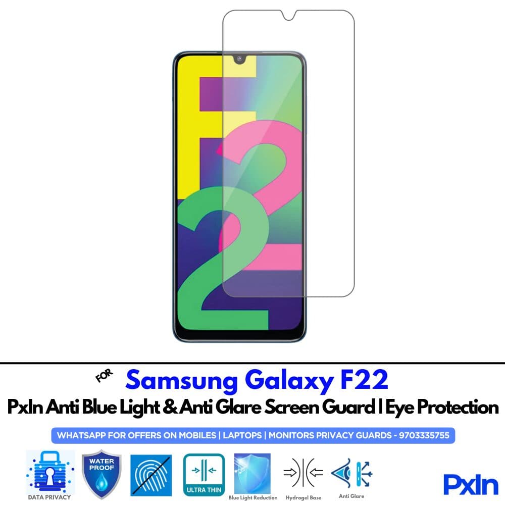 Samsung Galaxy F22 Mobile Anti Bluelight Screen Guard