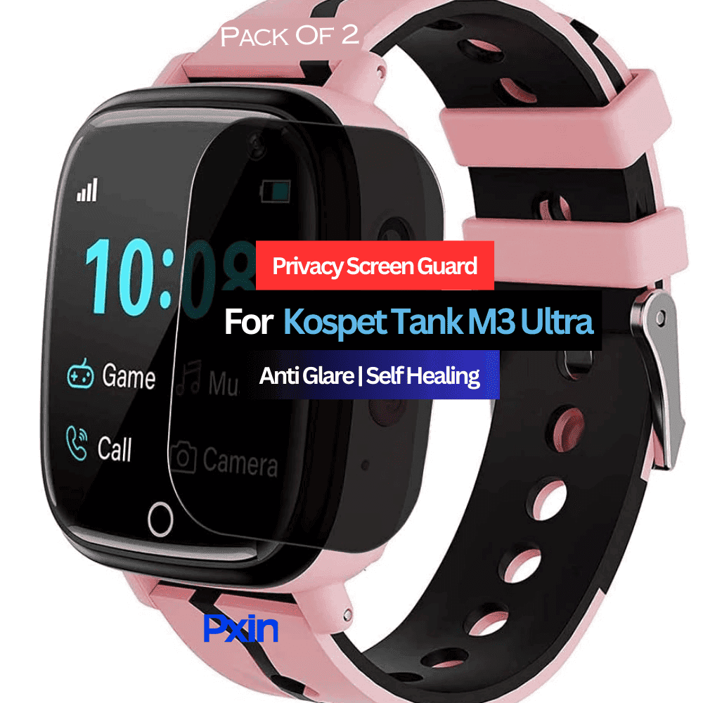 Kospet Tank M3 Ultra Smartwatch Privacy Screen Guard for | Privacy Filter | Anti-Glare, Fingerprint Resistant (Pack of 2)