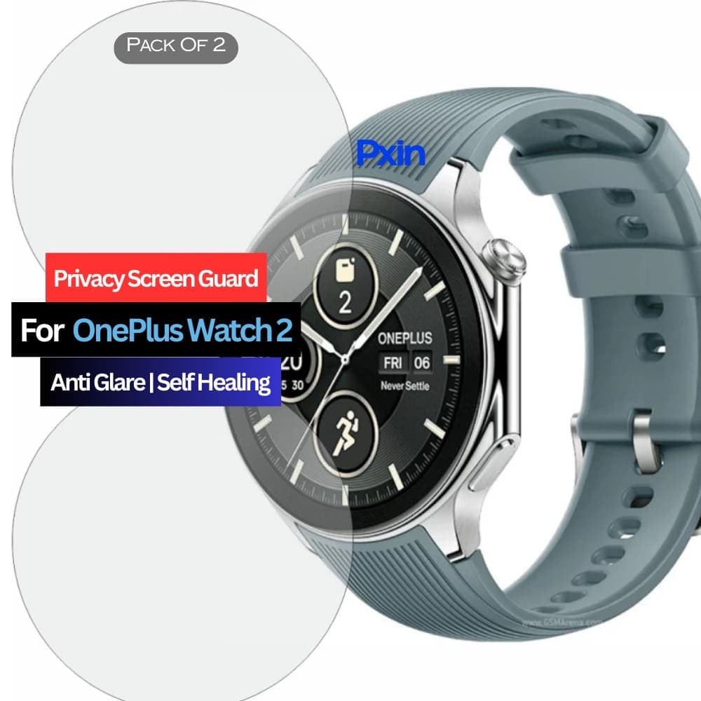 OnePlus Watch 2 Smartwatch Privacy Screen Guard for | Privacy Filter | Anti-Glare, Fingerprint Resistant (Pack of 2)
