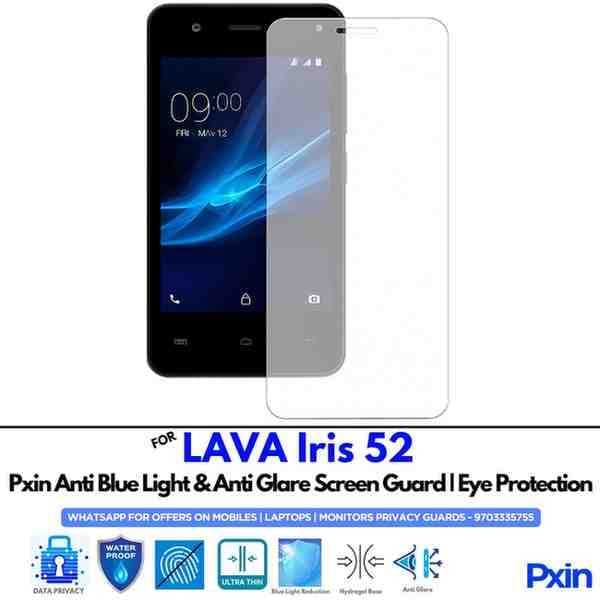 LAVAIris52 Mobile Anti Bluelight and Anti glare Screen Guard