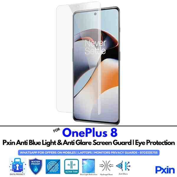 OnePlus8 Mobile Anti Bluelight and Anti glare Screen Guard