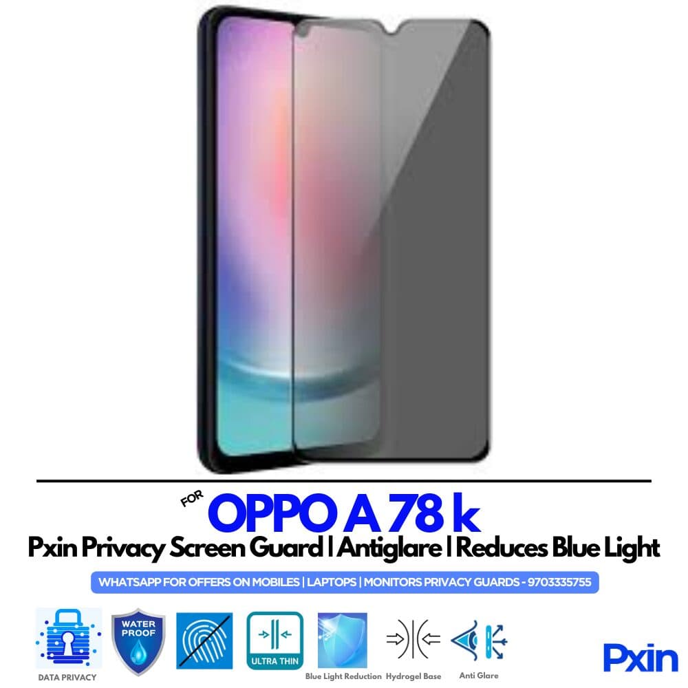 OPPO A 78 k Privacy Screen Guard