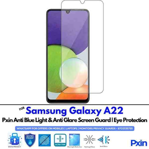 SamsungGalaxyA22 Mobile Anti Blue Light and Anti Glare Screen Guard