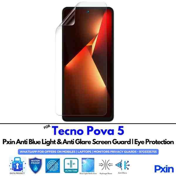 Anti Blue Light and Anti Glare Screen Guard for Tecno Pova 5 Mobile