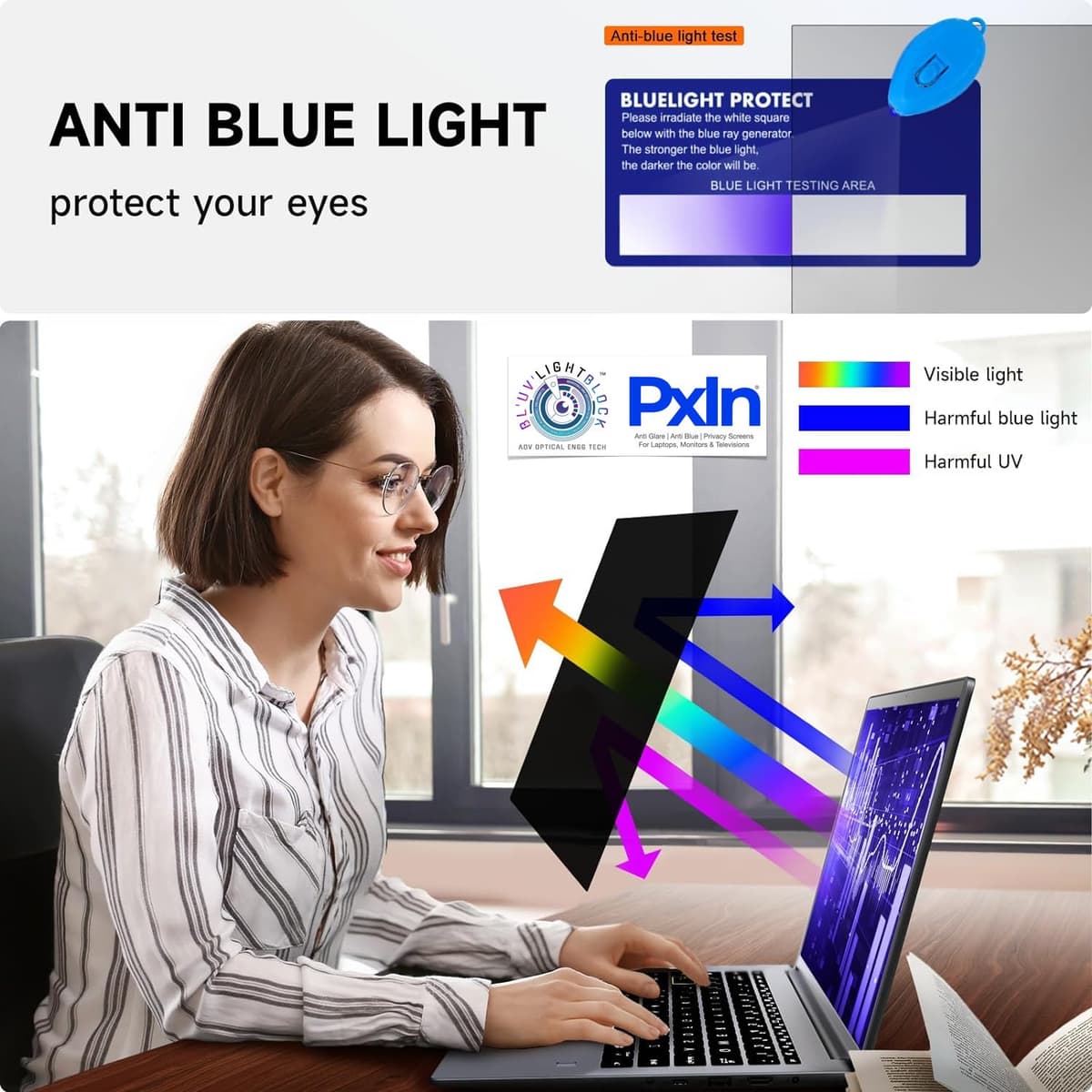 MacBook Pro 14 inch 14 inch - Anti Glare Screen Guard | Anti Blue Light | UV(A/B/C) Block | PXIN - Image 2