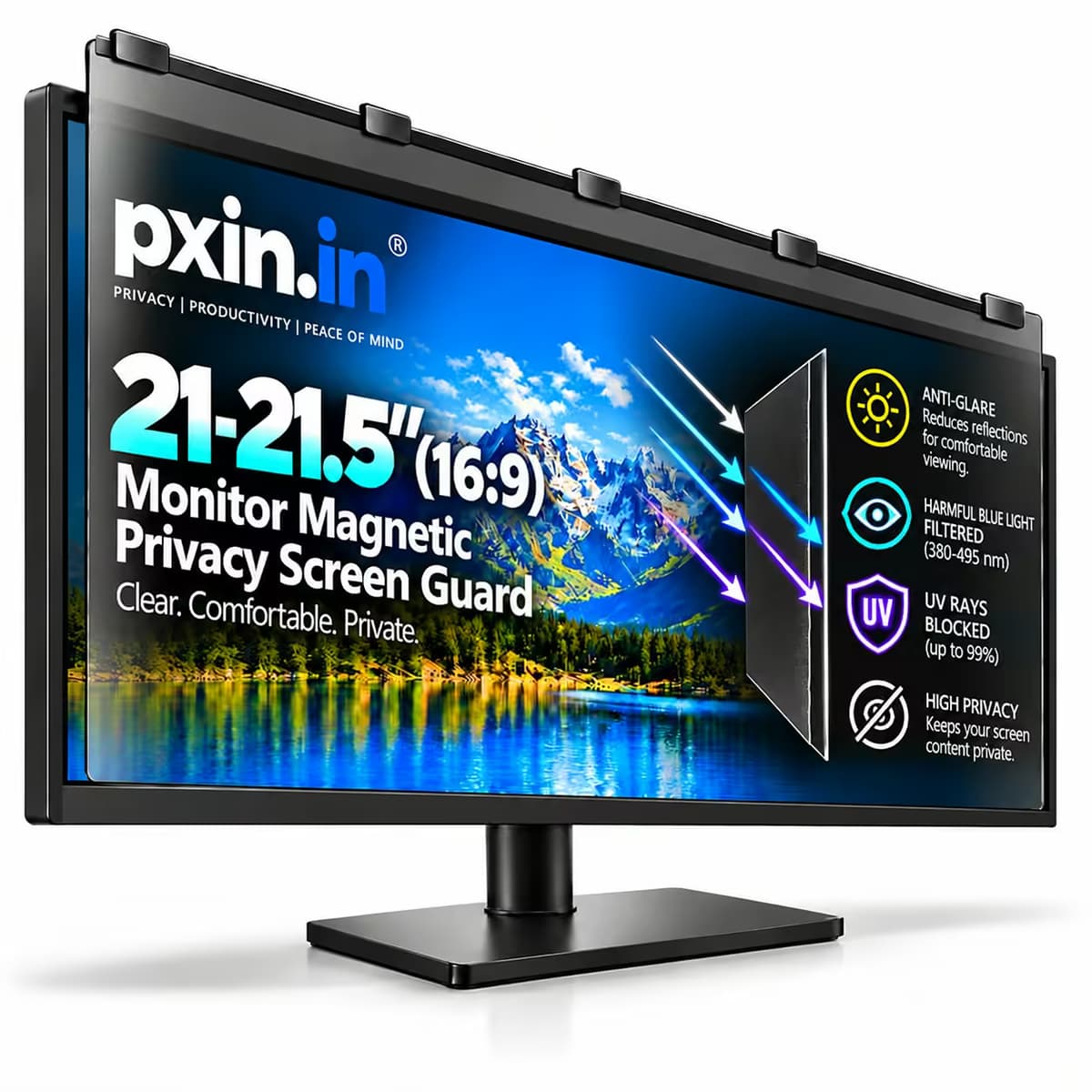 21-21.5-169-Inches-Magnetic- Monitor-Privacy-Screen-Guard
