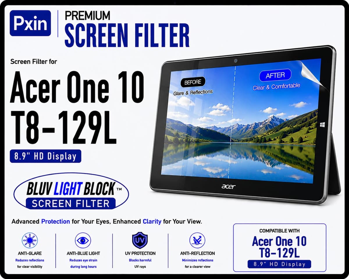 Anti Blue Light & Anti Glare Screen Guard for Acer One 10 T8-129L - Image 1