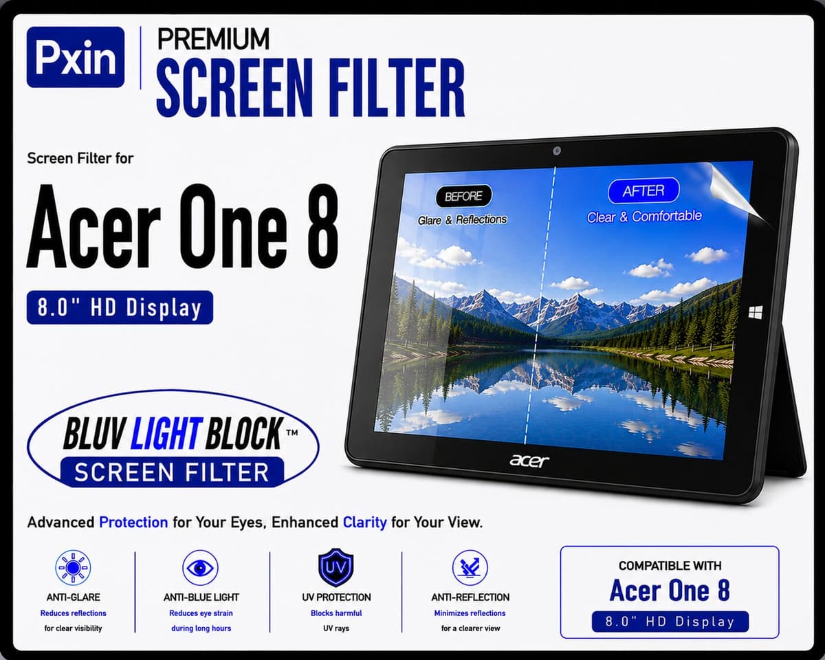 Anti Blue Light & Anti Glare Screen Guard for Acer One 8 - Image 1