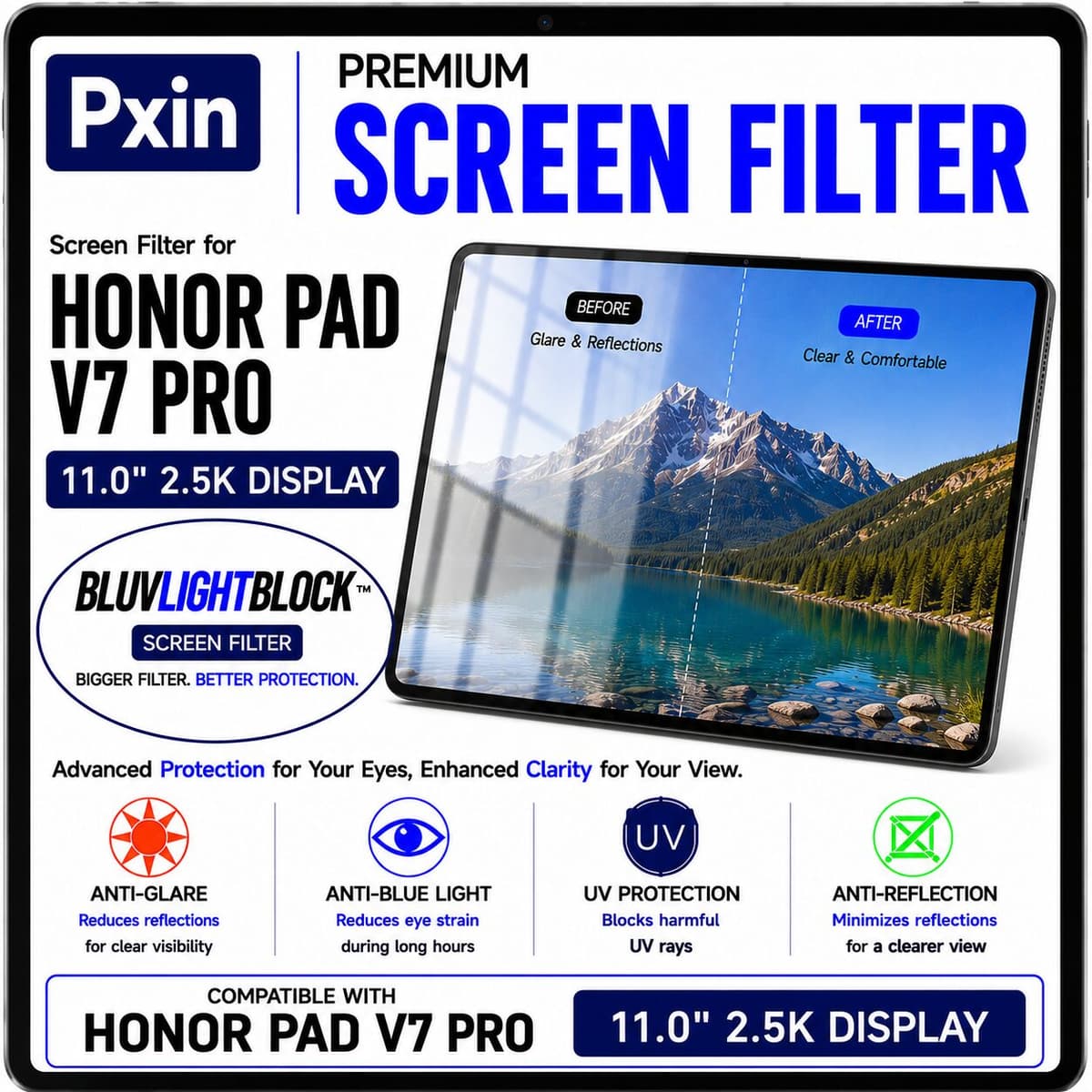 Anti Blue Light & Anti Glare Screen Guard for Honor Pad V7 Pro - Image 1