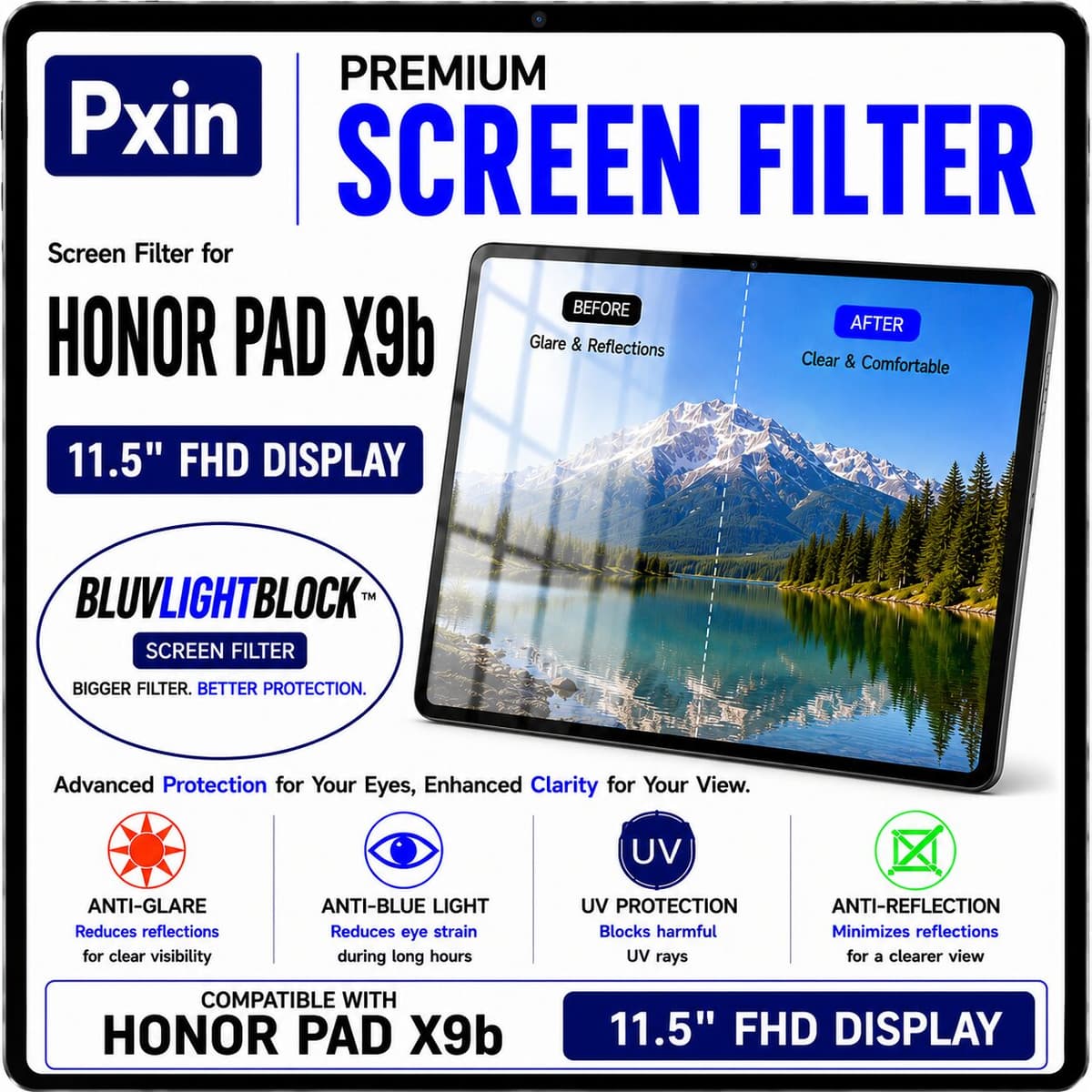 Anti Blue Light & Anti Glare Screen Guard for Honor Pad X9b - Image 1