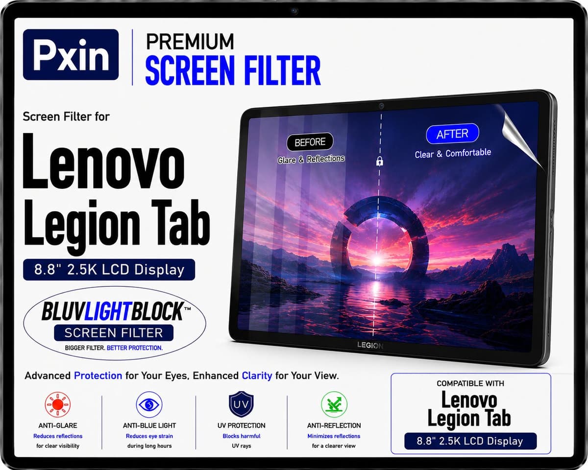 Anti Blue Light & Anti Glare Screen Guard for Lenovo Legion Tab - Image 1