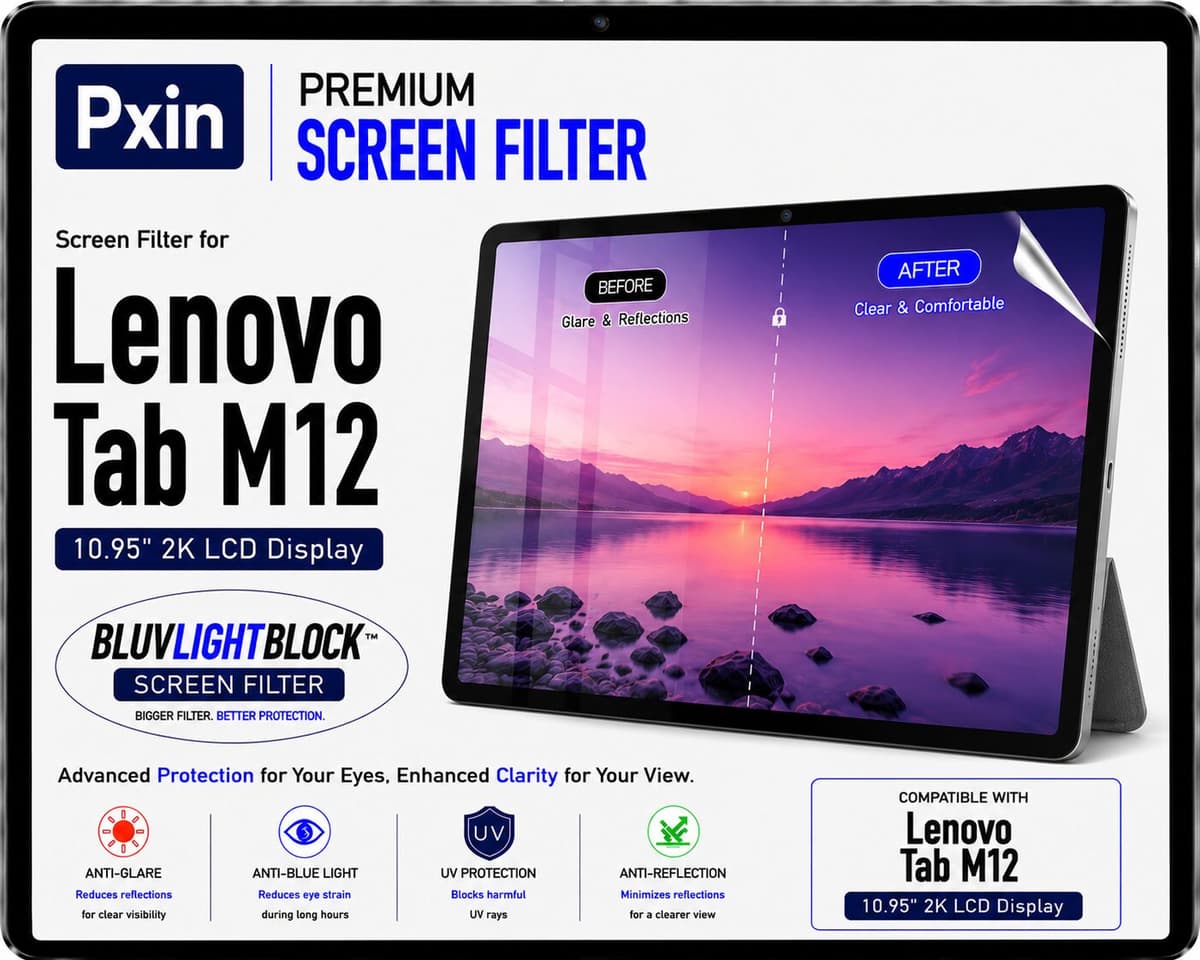 Anti Blue Light & Anti Glare Screen Guard for Lenovo Tab M12 - Image 1