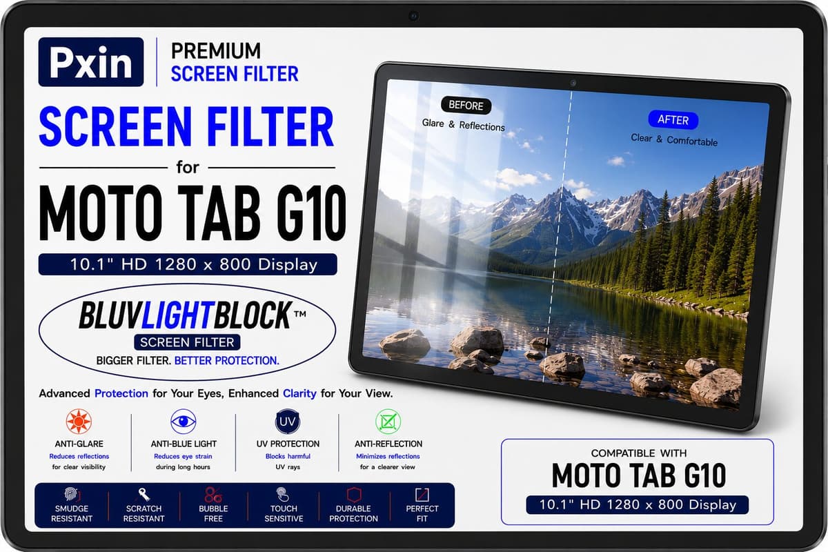 Anti Blue Light & Anti Glare Screen Guard for Moto Tab G10 - Image 1
