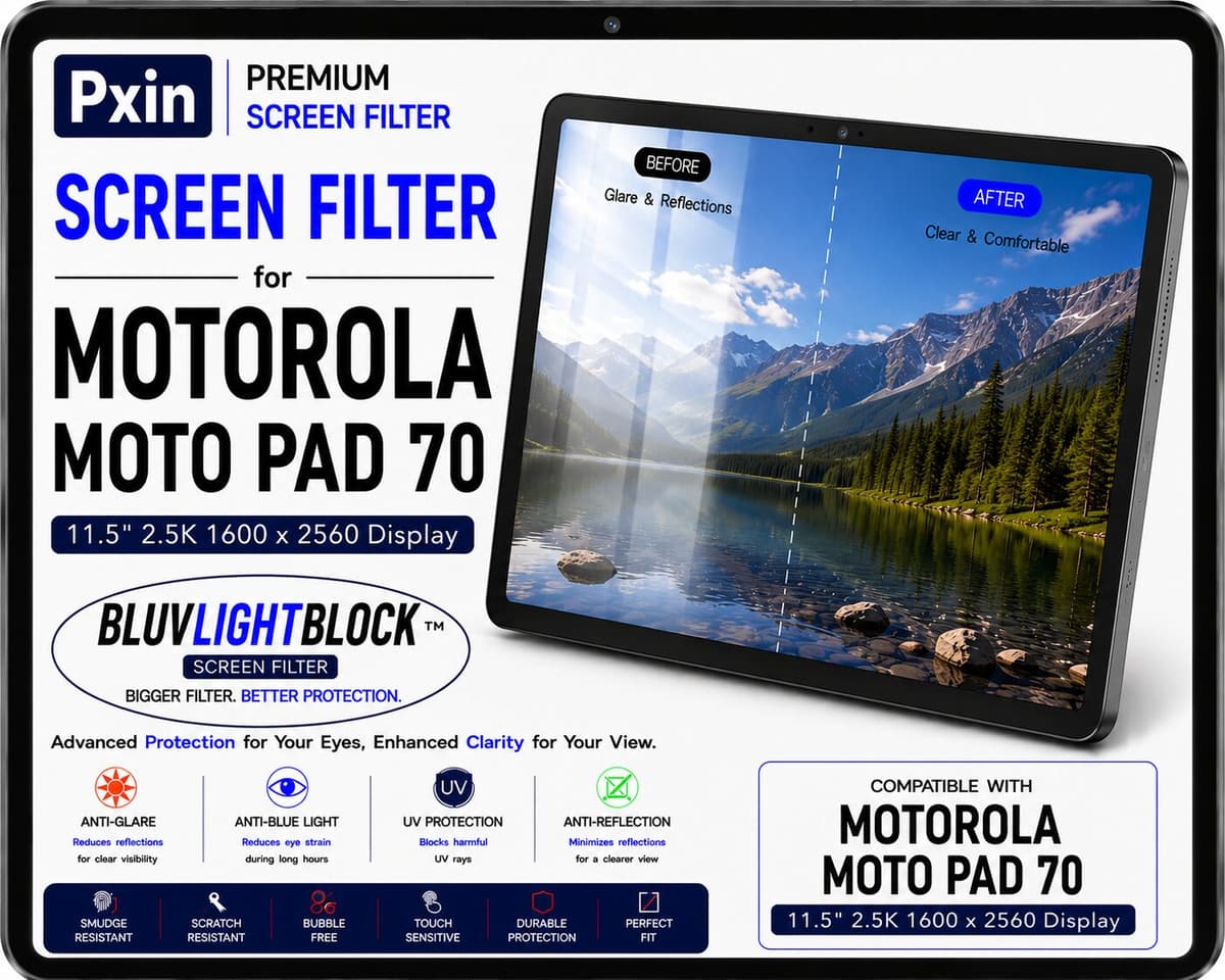 Anti Blue Light & Anti Glare Screen Guard for Motorola Moto Pad 70 - Image 1