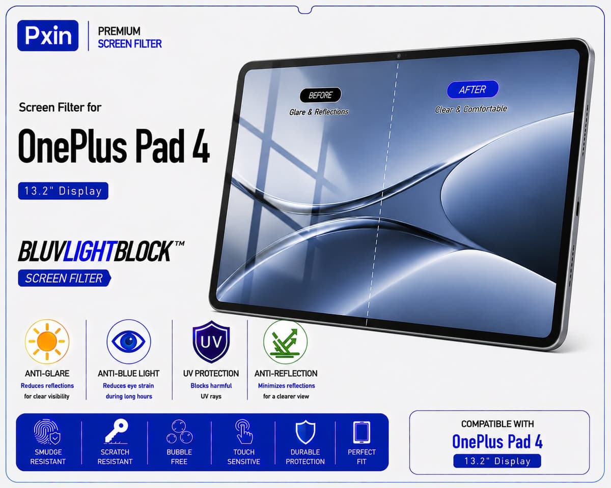 Anti Blue Light & Anti Glare Screen Guard for OnePlus Pad 4 - Image 1