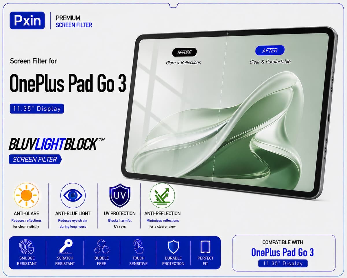 Anti Blue Light & Anti Glare Screen Guard for OnePlus Pad Go 3 - Image 1