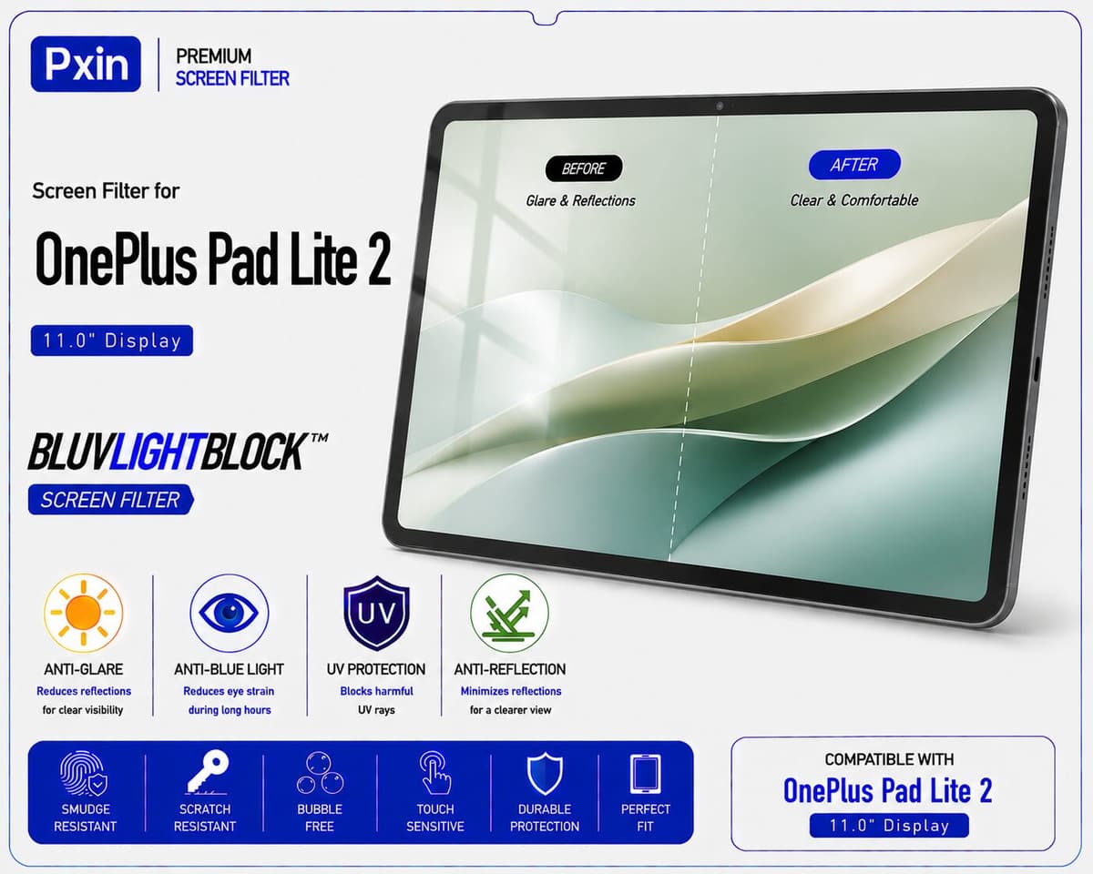 Anti Blue Light & Anti Glare Screen Guard for OnePlus Pad Lite 2 - Image 1