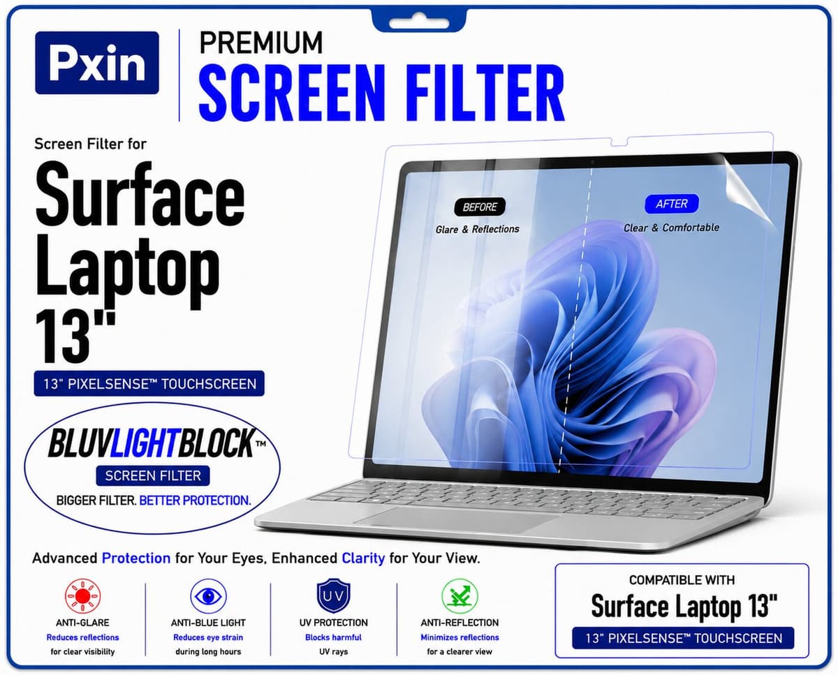 Anti Blue Light & Anti Glare Screen Guard for Surface Laptop 13 - Image 1