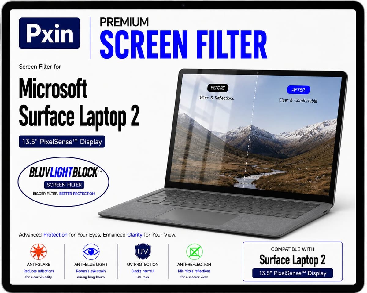 Anti Blue Light & Anti Glare Screen Guard for Surface Laptop 2 - Image 1