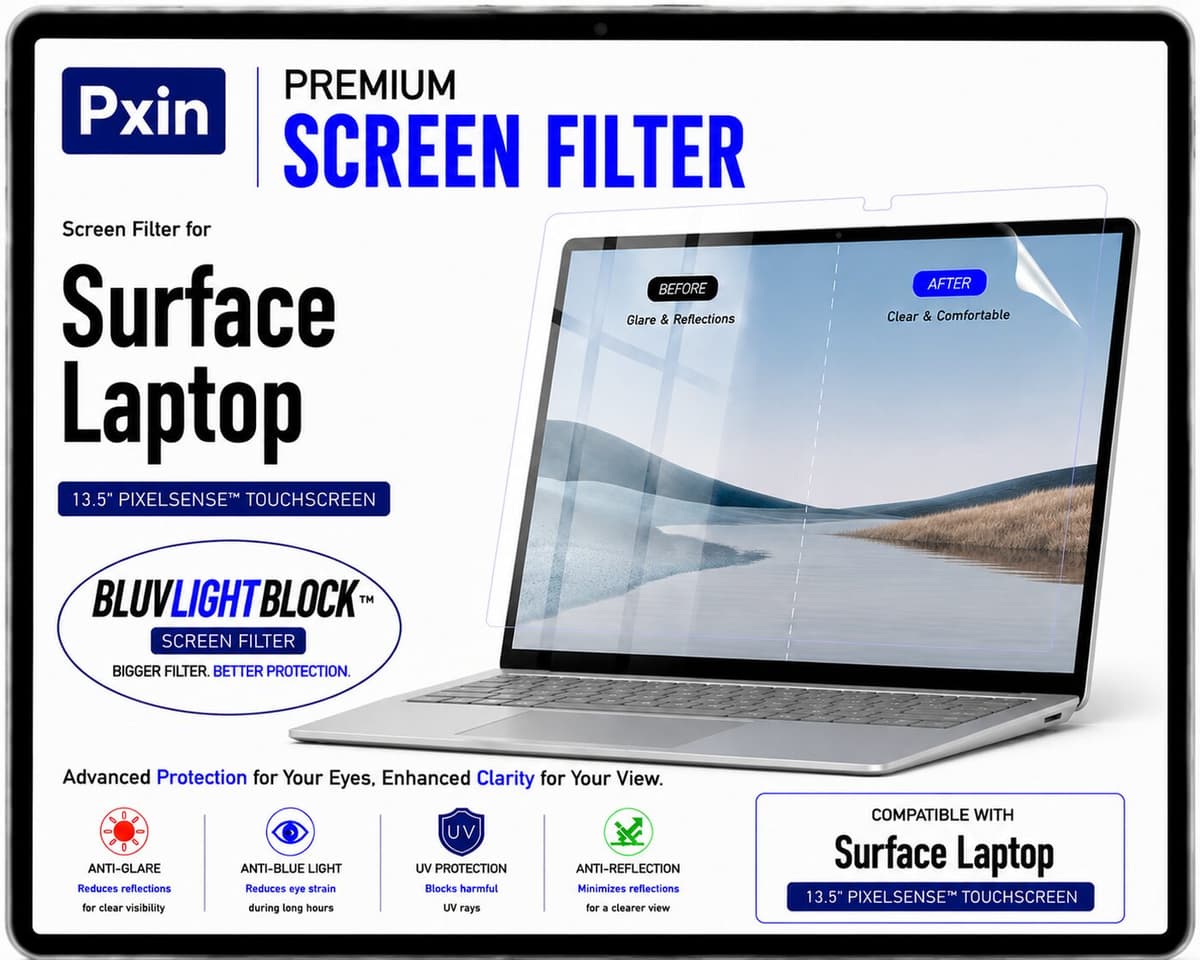 Anti Blue Light & Anti Glare Screen Guard for Surface Laptop - Image 1